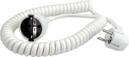 Изображение Bachmann Wendelleitung 1-4m weiss, H05VV-F 3G1,5mm² CEE7/7