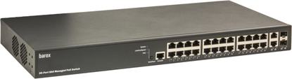 Изображение Switch Barox Barox RY-LGSP23-26/370 cza sieciowe Zarzdzany L2/L3 Gigabit Ethernet (10/100/1000) Obsuga PoE 1U Czarny