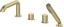 Изображение Bateria wannowa Deante Deante Bateria wannowa 4-otworowa z zestawem prysznicowym