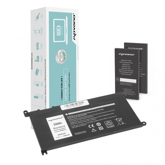 Picture of Bateria WDX0R P75F P62F P66F T2JX4 WDXOR do Dell - 3400 mAh (39 Wh)