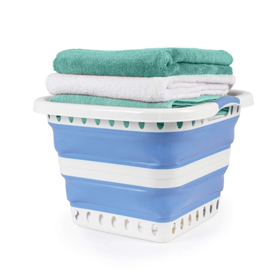 Picture of Beldray LA00000152EU7  40L Collapsible Laundry Basket, White/Blue