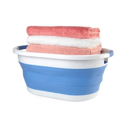 Picture of Beldray LA034816CRNFPEU7  Collapsible Laundry Basket  28L White/Blue
