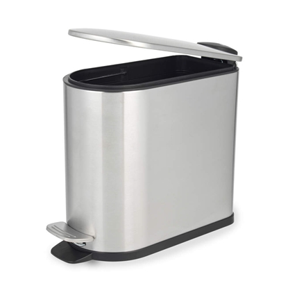 Picture of Beldray LA036683SSPEU7 Slimline D-Shaped Pedal Bin  5-Litre, Silver
