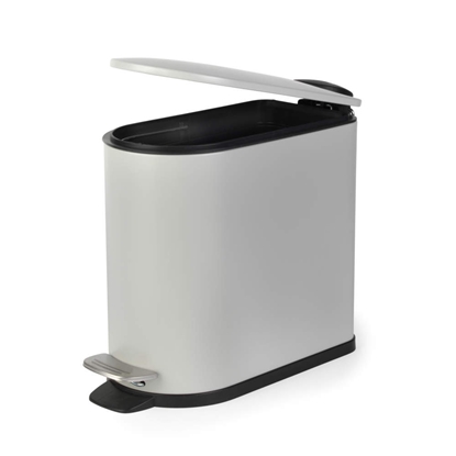 Picture of Beldray LA036690GRYPEU7 Slimline D-Shaped Pedal Bin 5 Litre, Grey