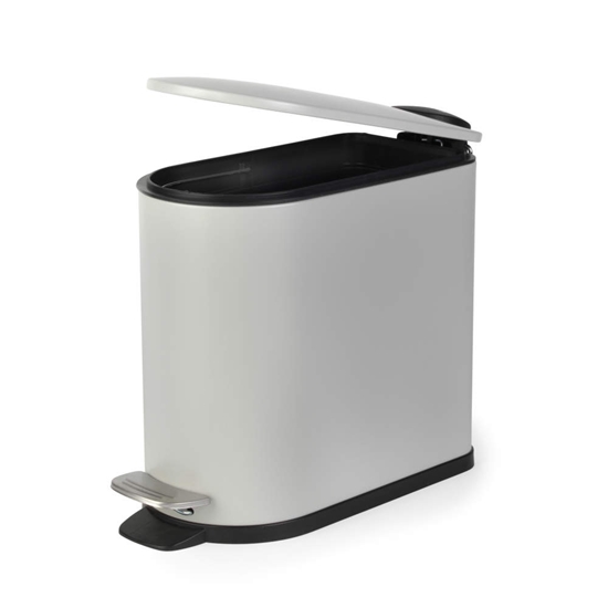 Picture of Beldray LA036690GRYPEU7 Slimline D-Shaped Pedal Bin 5 Litre, Grey