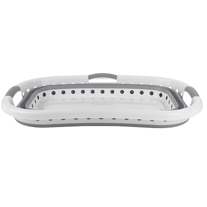 Изображение Beldray LA072979PGRYFEU7 Collapsible Hip Hugger Laundry Basket 37L, White/Grey