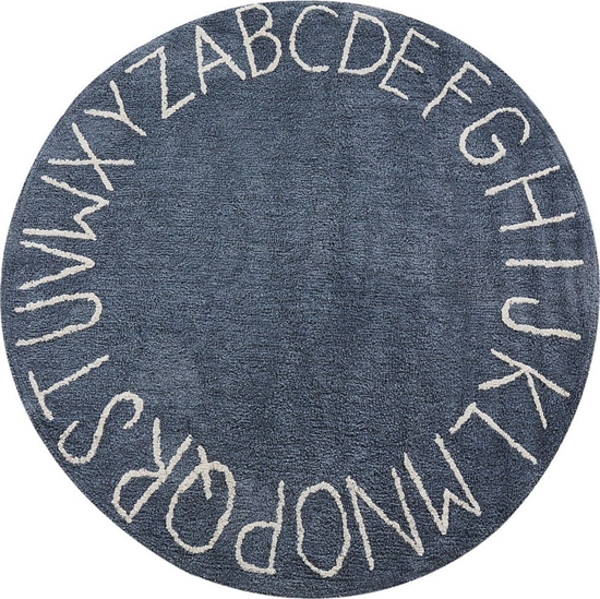 Изображение Beliani Dywan dziecicy okrgy baweniany ø 120 cm niebieski VURGUN