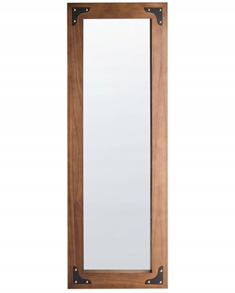 Attēls no Beliani Lustro cienne BLOSVILLE 58 cm 164 cm Drewno jodowe Brzowy