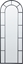 Attēls no Beliani Lustro cienne metalowe 60 x 170 cm czarne CROSSES