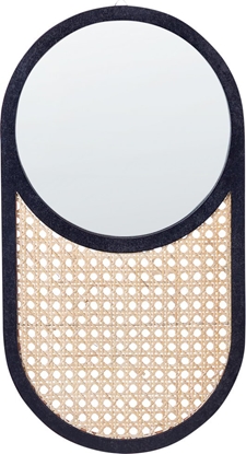 Изображение Beliani Lustro cienne rattanowe 30 x 56 cm jasne BALEAL