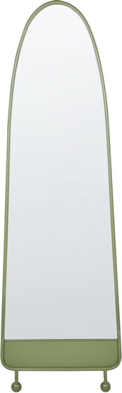Изображение Beliani Metalowe lustro cienne 45 x 146 cm zielone PARNAY