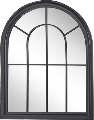 Изображение Beliani Metalowe lustro cienne okno 69 x 89 cm czarne EMBRY!