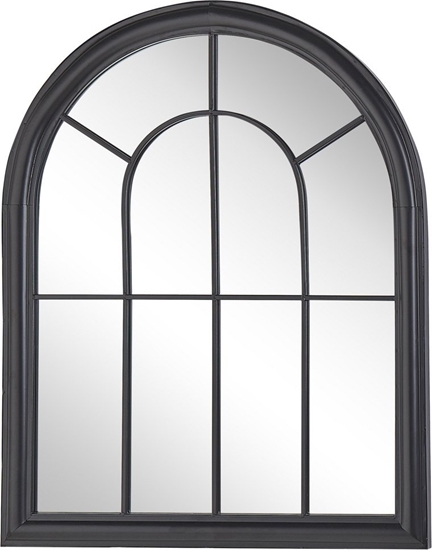 Изображение Beliani Metalowe lustro cienne okno 69 x 89 cm czarne EMBRY!