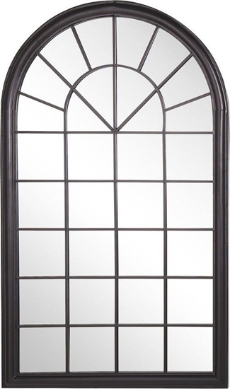Изображение Beliani Metalowe lustro cienne okno 77 x 130 cm czarne TREVOL!