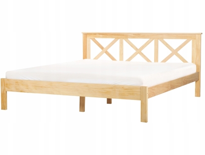 Изображение Beliani óko Drewno TANNAY 180 x 200 cm Jasnobrzowy