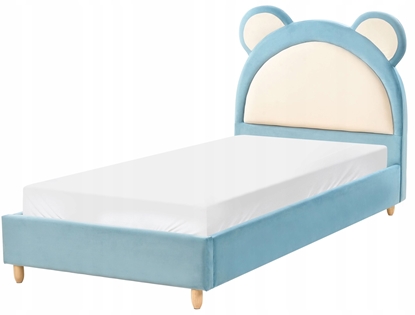 Изображение Beliani óko dziecice Mi Welur MAILLES 90 x 200 cm Niebieski