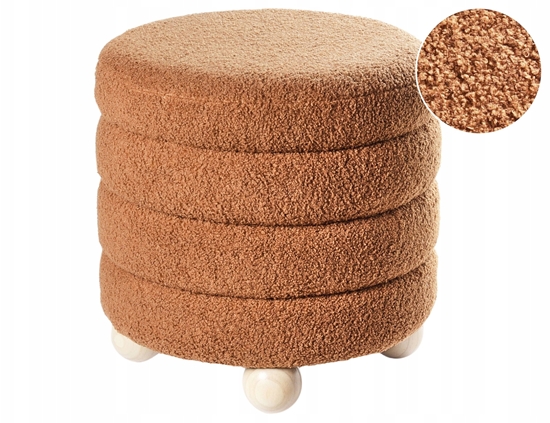 Picture of Beliani Puf CHILLY Boucle Zoty brz 42 cm 42 cm 41 cm