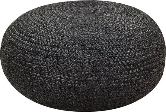 Изображение Beliani Puf jutowy  50 cm czarny TIFELT