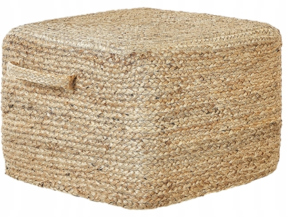 Изображение Beliani Puf z juty 45 x 45 x 30 cm DHADAR