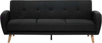 Изображение Beliani Sofa rozkadana 3-osobowa czarna FLORLI