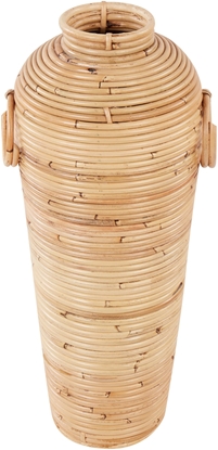 Изображение Beliani Wazon dekoracyjny ELATIA Rattan 50 cm Naturalny