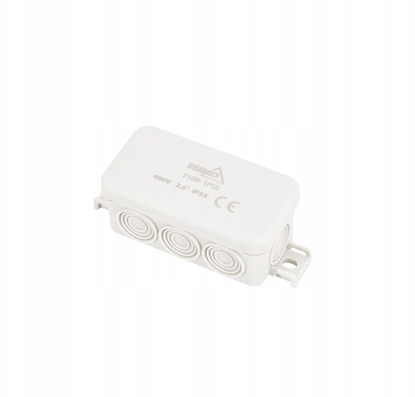Attēls no Bemko PUSZKA INSTALACYJNA 85x45x37MM IP55 8P JASNOSZARA E04-PI08-IP55
