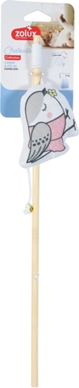Изображение Bituxx ZOLUX Zabawka dla kota wdka bambus ptak w sukience CHATOUILLE 48,8cm