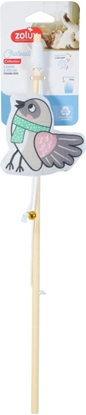 Изображение Bituxx ZOLUX Zabawka dla kota wdka bambus ptak w szaliku CHATOUILLE 48,8cm