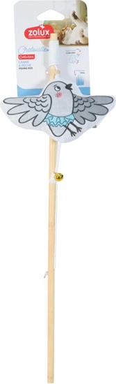 Изображение Bituxx ZOLUX Zabawka dla kota wdka bambus ptak w tutu CHATOUILLE 48,8cm