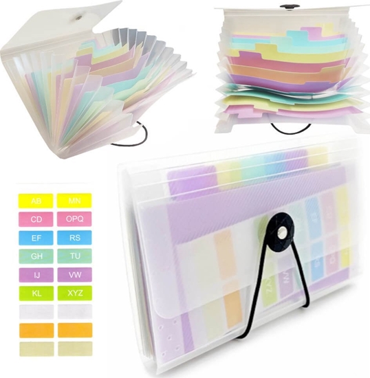 Picture of Biurfol Teczka organizer 13 przegrodami harmonijkowy 12x18cm