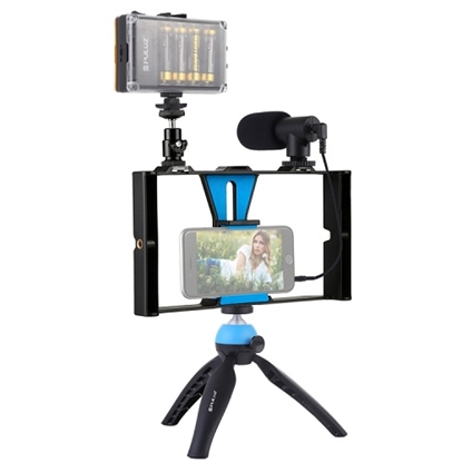 Picture of Blogging Smartphone Video Rig (LED Light, Tripod Mount, Phone Holder, Mic)