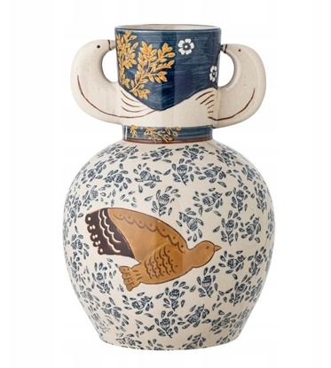 Picture of Bloomingville Hezha Vase, Niebieski, Ceramika