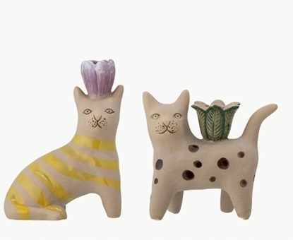 Picture of Bloomingville Set of 2 Mamie Cat Candlestick (82058194)