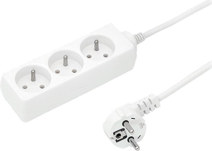Attēls no Blow 2577# Przeduacz sieciowy ps-370 3-gniazda z uziemieniem 5m biay 3x1,5mm