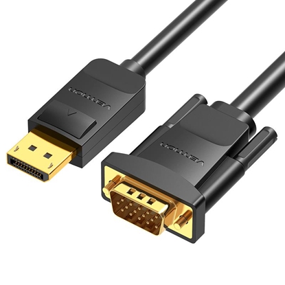 Изображение CABLE DP TO VGA 2M/BLACK HBLBH VENTION