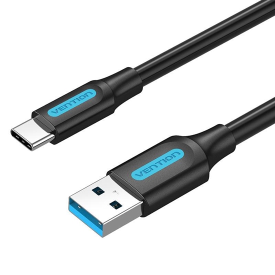 Picture of CABLE USB3.0 TO USB-C MALE/2M BLACK COZBH VENTION