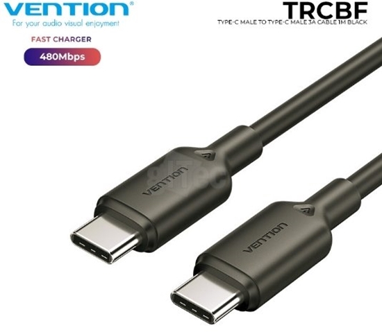 Изображение CABLE USB-C TO USB-C/1M BLACK TRCBF VENTION
