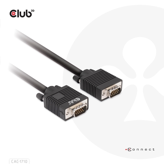 Изображение CABLE VGA TO VGA 10M/M/M CAC-1710 CLUB3D