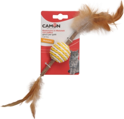 Изображение CAMON Rotaļlieta Kaķiem Matatabi bumba ar spalvām 13cm