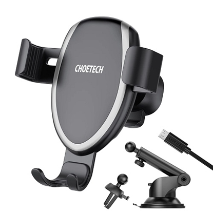 Изображение Car Phone Mount CHOETECH, with wireless charging function, 10W