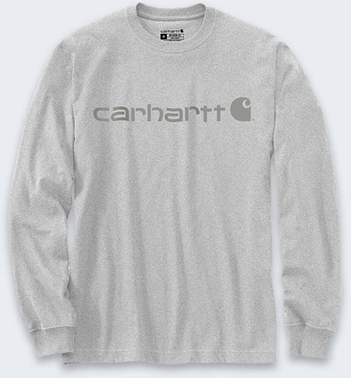 Attēls no Carhartt Koszulka Carhartt Dearborn Relaxed LS Logo HEATHER