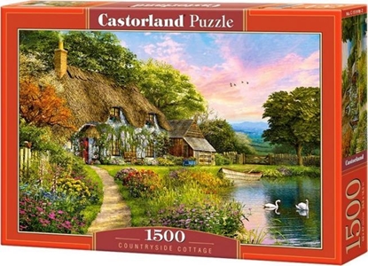 Picture of Castorland Puzzle 1500 elementów Wiejska chatka nad jeziorem