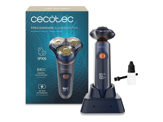 Изображение Cecotec Shaver | PrecisionCare Aluminium Pro | Operating time (max) 80 min | Wet & Dry | Blue