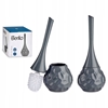 Изображение Ceramic toilet brush, modern shape, grey, 38.5×14×14 cm, 85141, Berilo