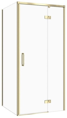 Attēls no Cersanit SET C264 KABINA LARGA ZAWIAS PRAWA ZOTA MAT 80X80X195 SZK TRANS WIR