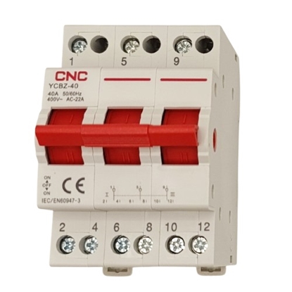 Изображение Changeover Switch CNC YCBZ-40, 3P, 40A, 1-0-2