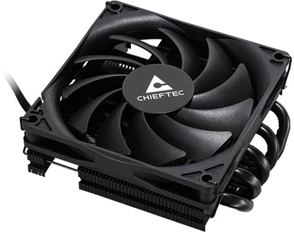 Изображение Chodzenie CPU Chieftec Chieftec Low Profile CPU Cooler 45mm, 5pipe, Black