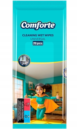 Attēls no Chusteczki nawilane COMFORTE, uniwersalne, 70 szt.