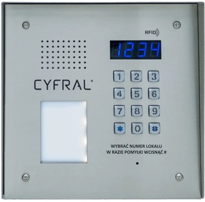Изображение CYFRAL PC-2000RE PRO INOX Panel rozmówny z modu elektroniki CC-2000 oraz czytnikiem RFID
