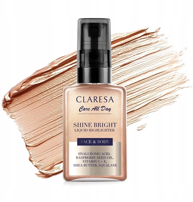 Picture of Claresa CLARESA Shine Bright&Body Liquid Highlighter Rozwietlacz w pynie do twarzy i ciaa 50 ml